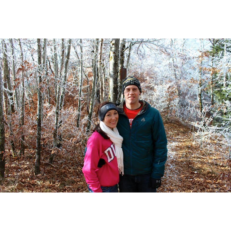 One of our first photos together on a trip to Asheville in 2014