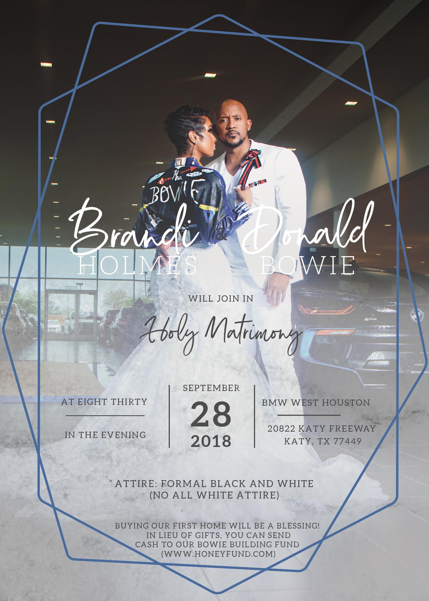 The Wedding Website of Brandi Holmes and Don Bowie