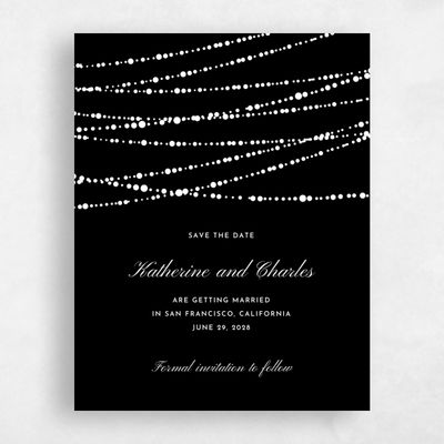 Black Wedding Save the Date - Moonlight Classic