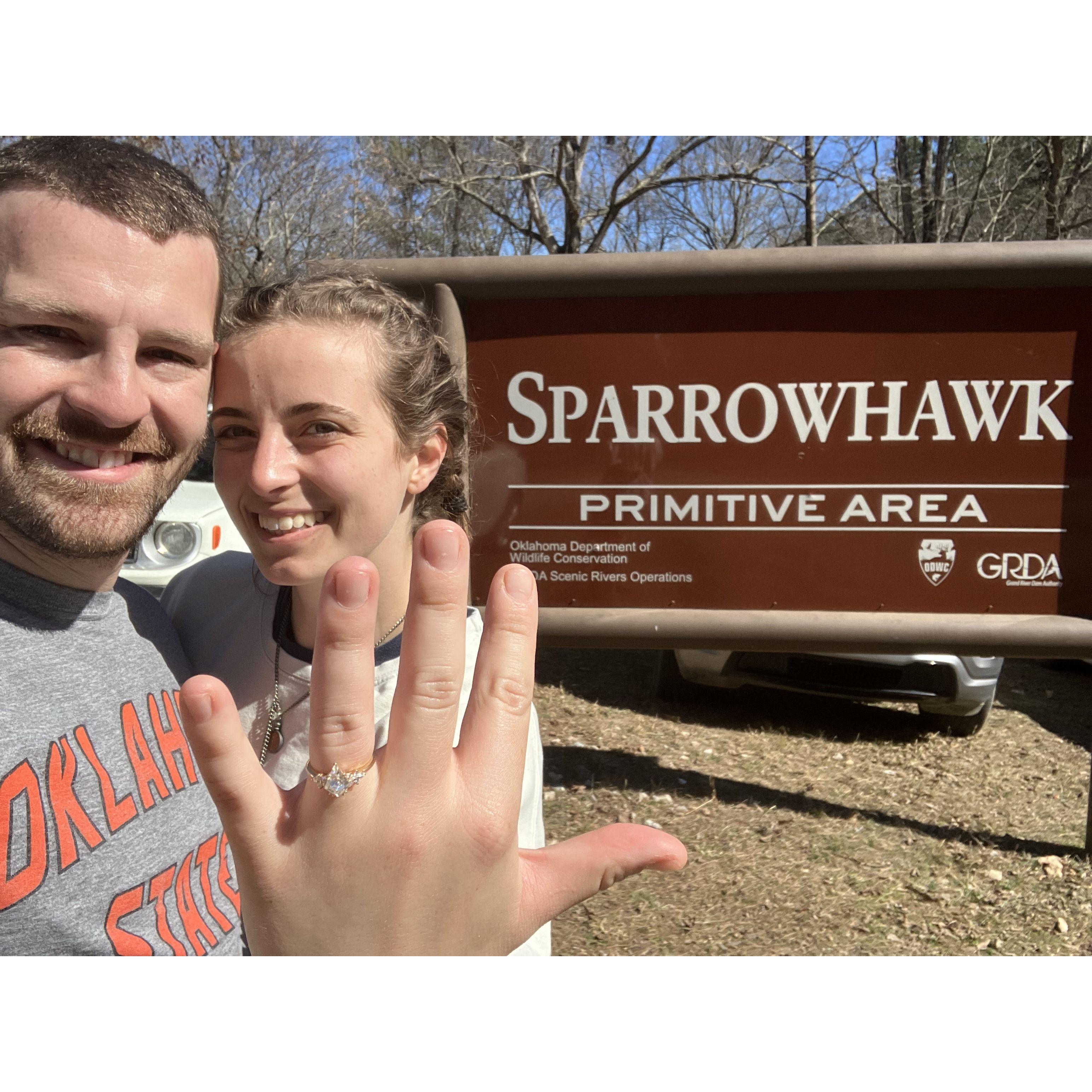 Had to show off the ring to friends and family!