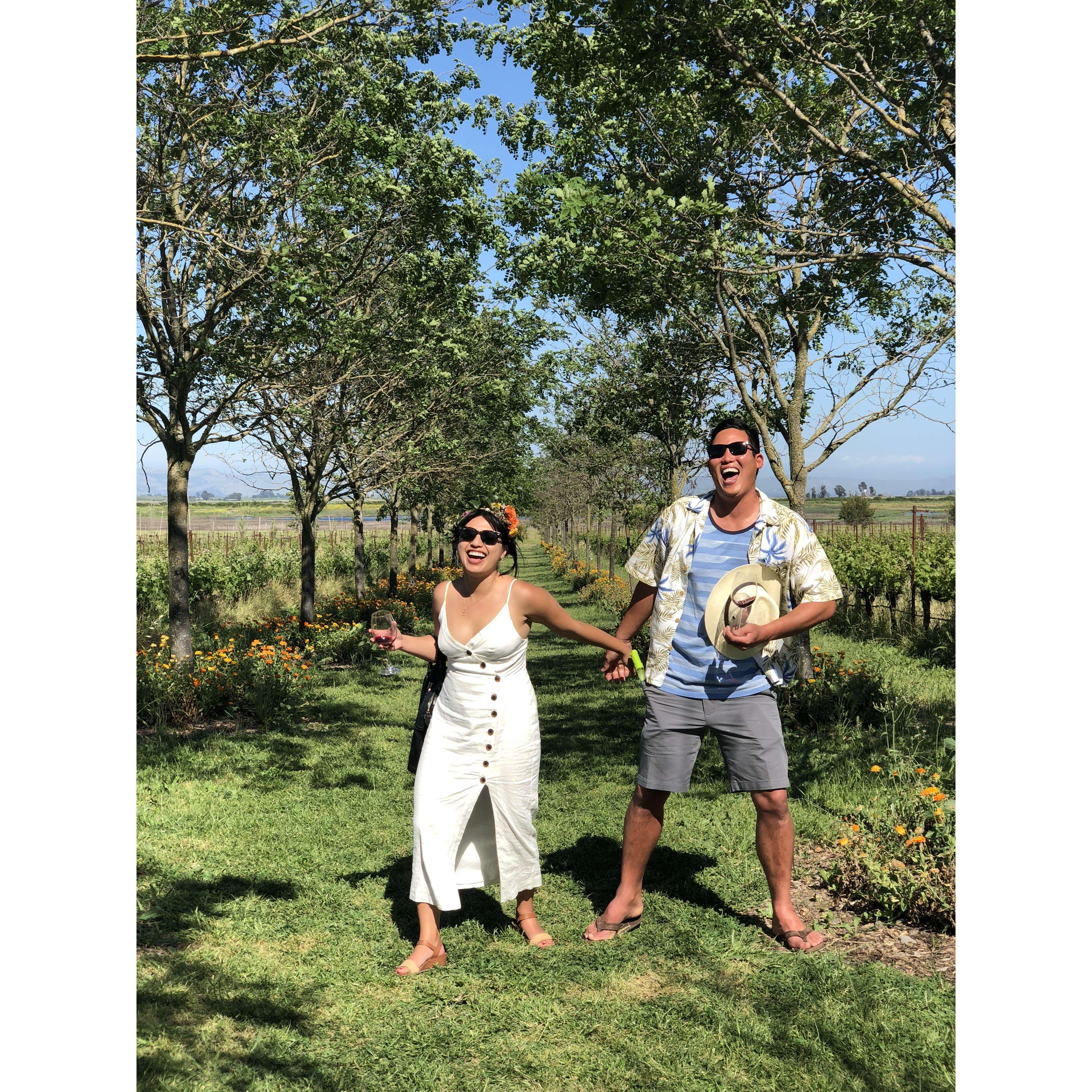 Wine happy in Sonoma, California