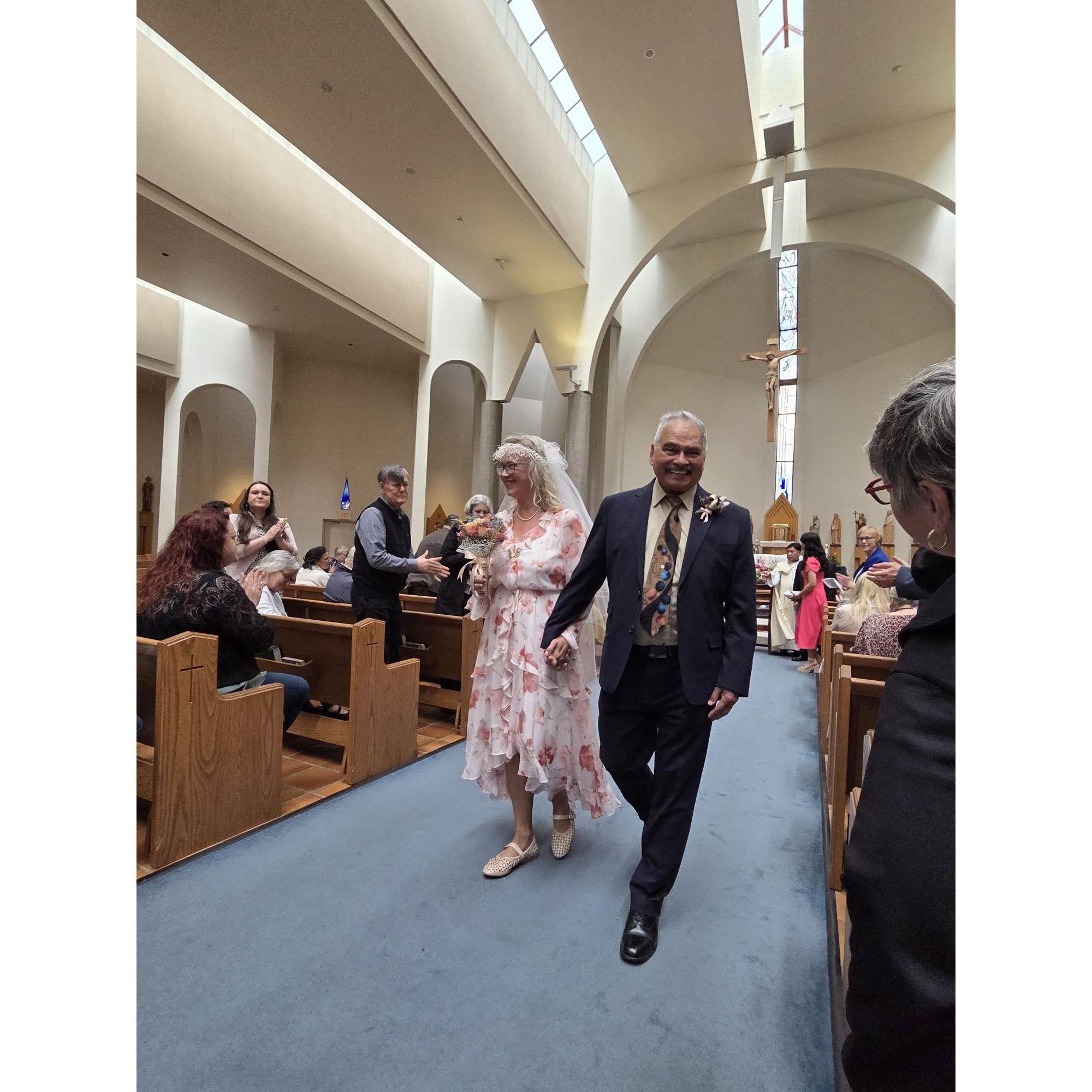 Leonard & Anita step into married life.