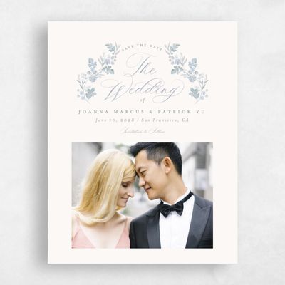 Sweet Blue Wedding Save the Date - Reed Photo