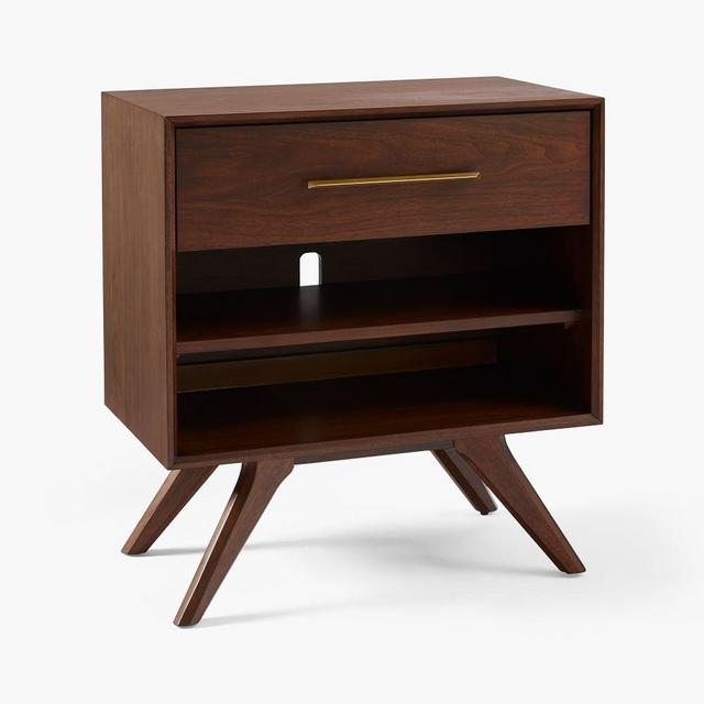 Wright Storage Grand Nightstand, Dark Walnut, Set of 2
