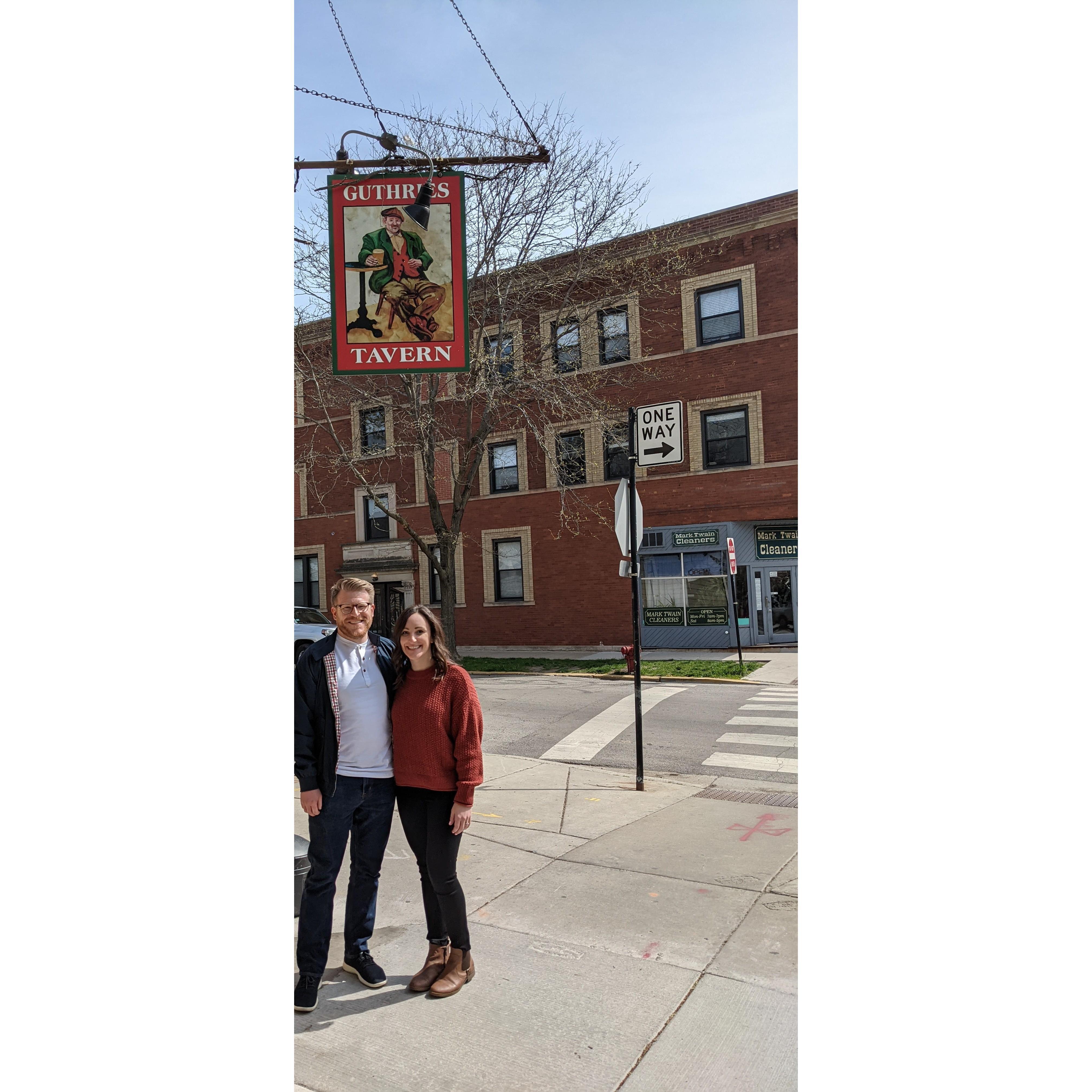 Where we had our first date! Guthrie's Tavern in Chicago