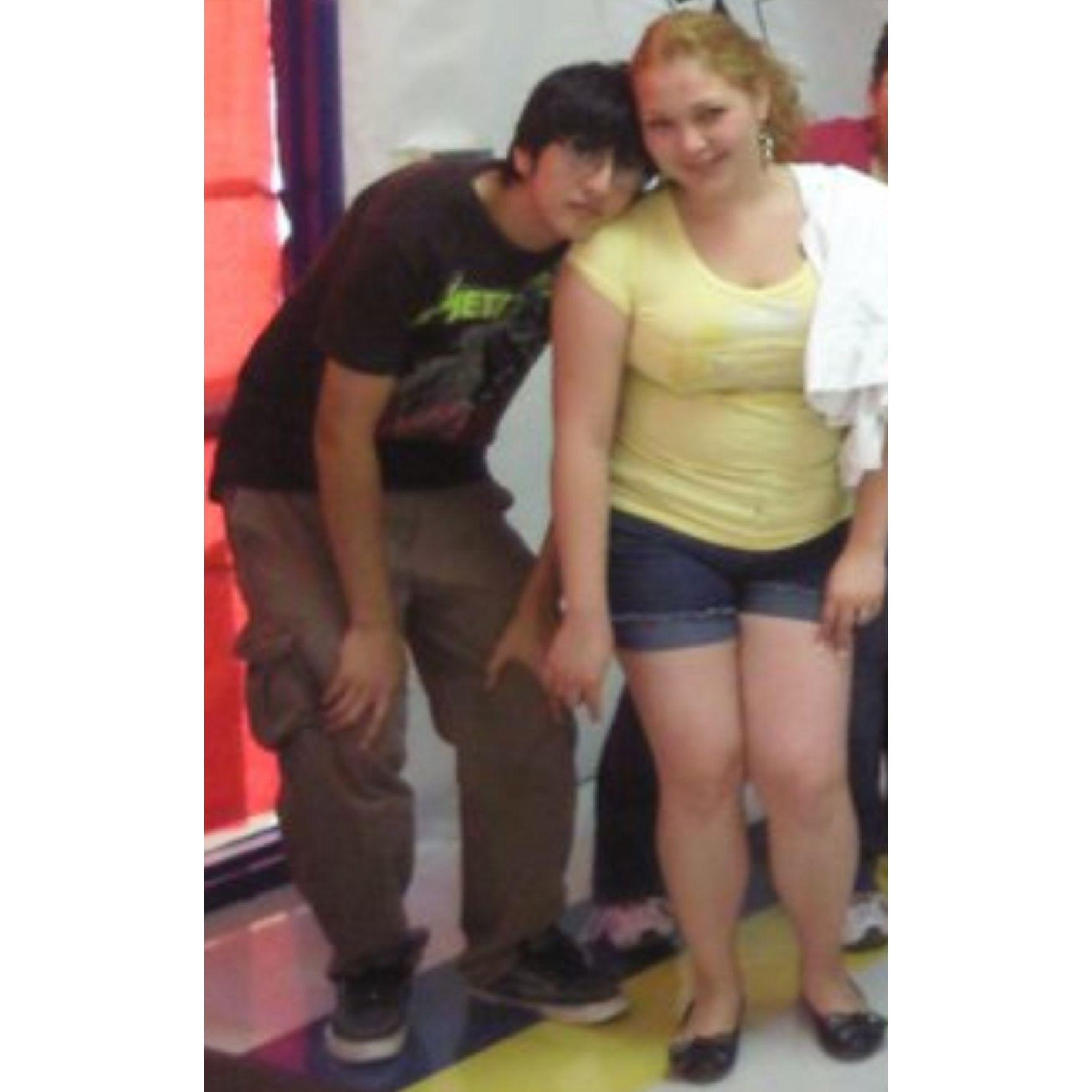 This is nostalgic memento from our high school days. I think he was secretly making fun of my height.