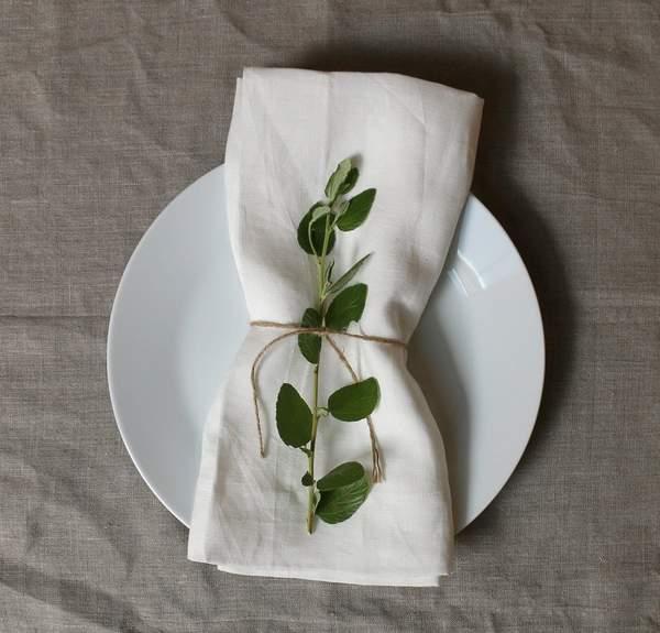 Smooth Linen Napkin - white