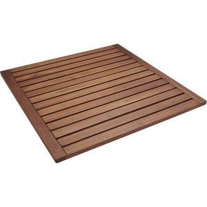 lateral teak bath mat