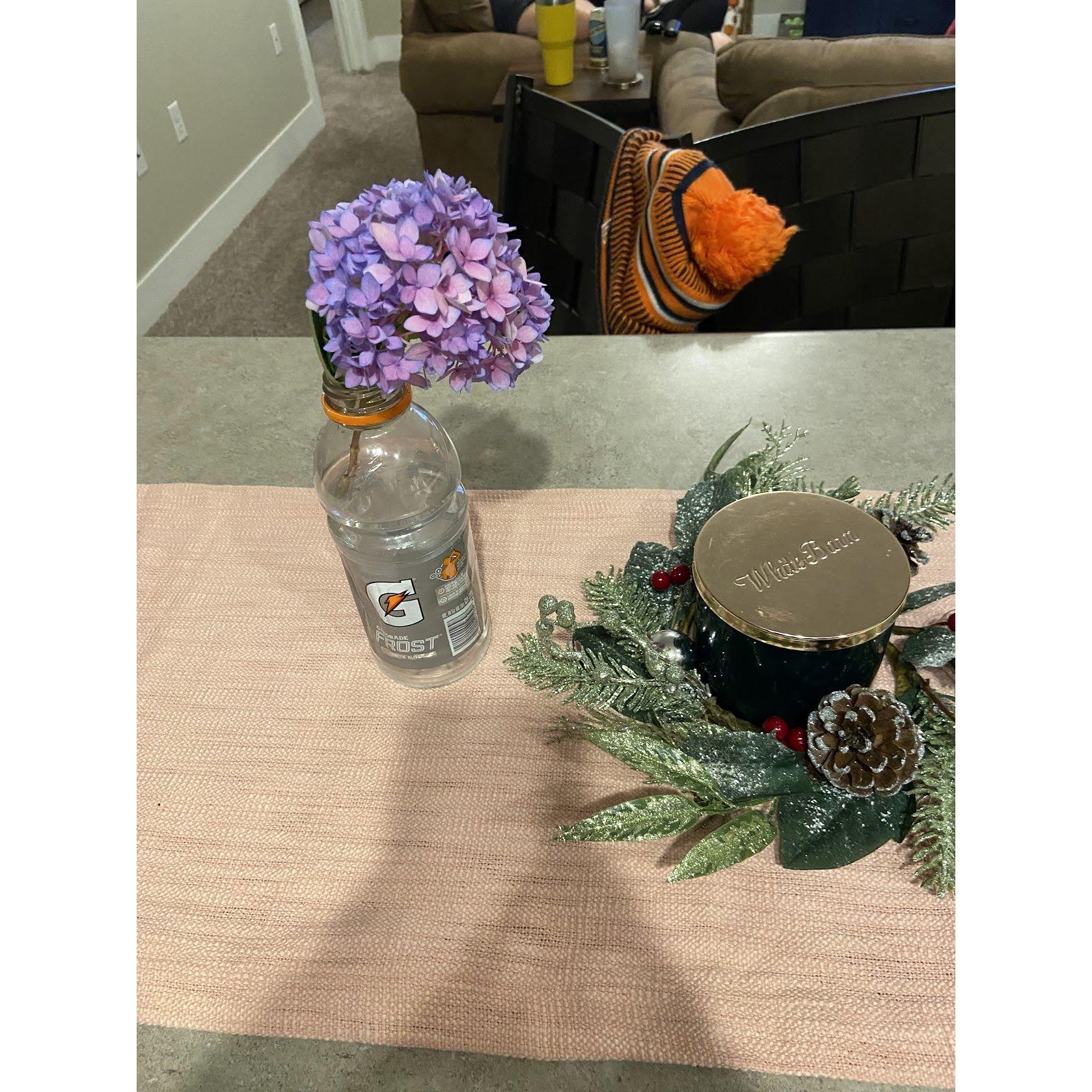 Luke stole Briley's heart by picking her favorite flowers throughout his work day and bringing them home to her.