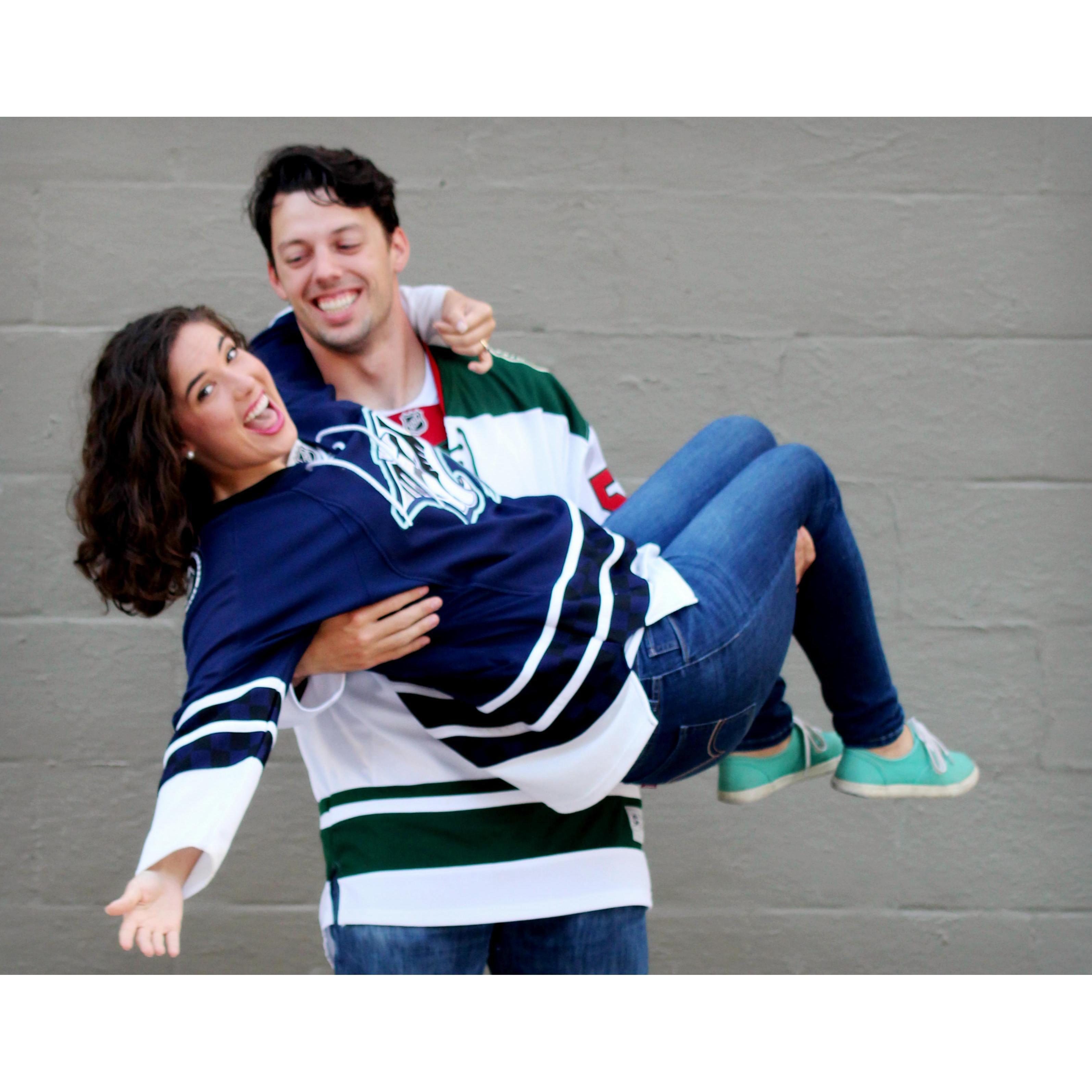 Hockey brought us together. But doesn't mean we like the same team.