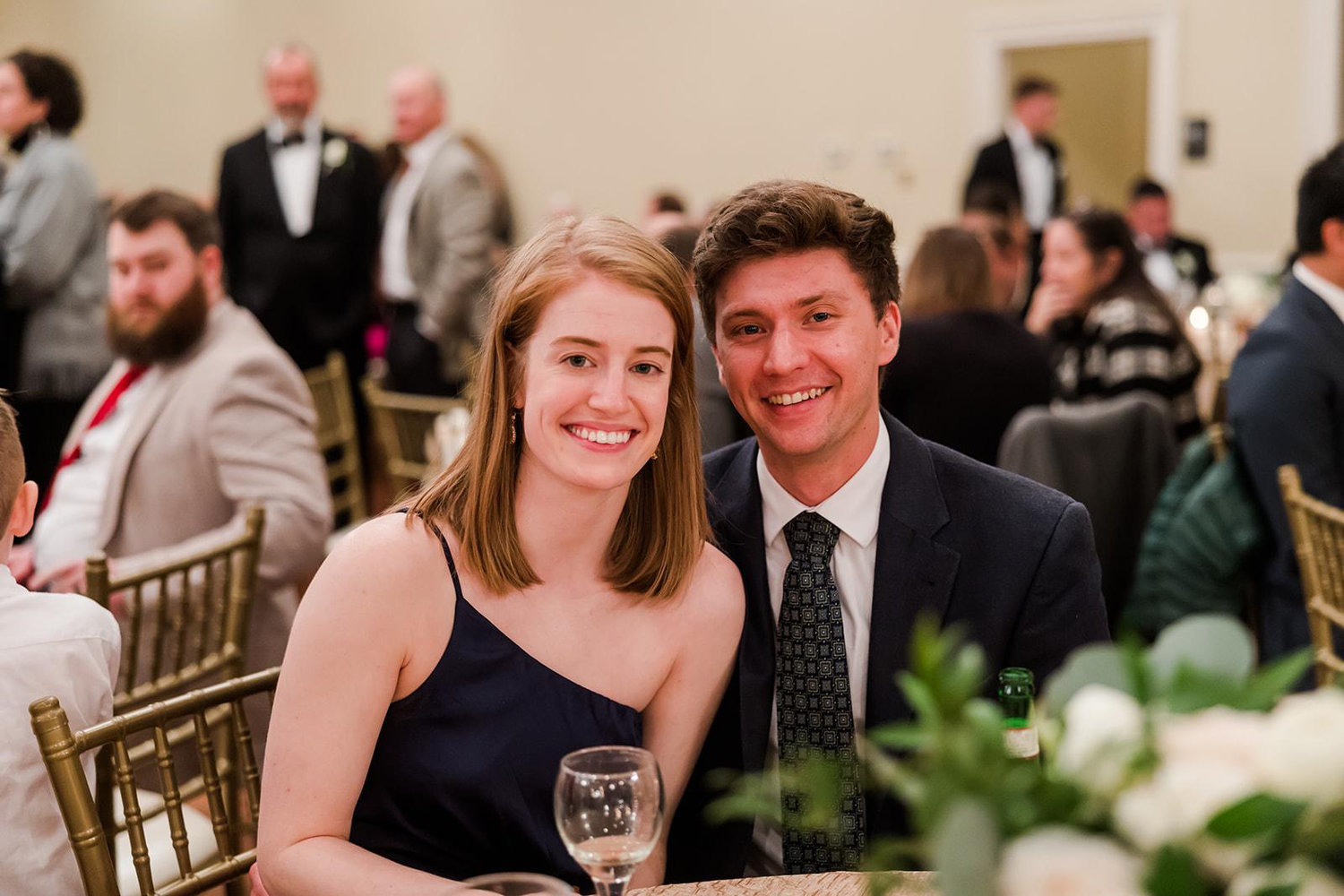 Practicing our smile at Sarah Neece's wedding (Kera's cousin).