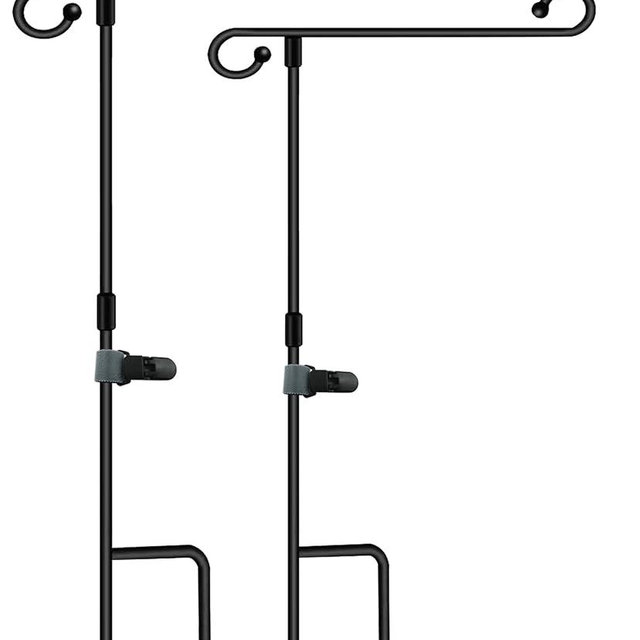 Garden Flag Pole Stand Holder,Akeydeco 2 Pack Garden Flags for Outside with Flag Stopper and Clip Waterproof Powder-Coated Paint for Flag Pole Holder for Outside House,Yard Flags for Outside