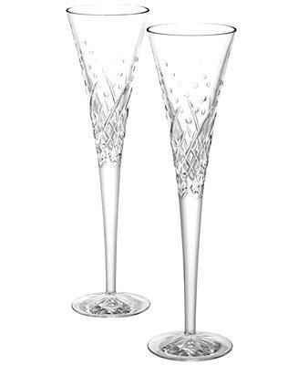 Happy Celebrations Toasting Flutes, Set of 2