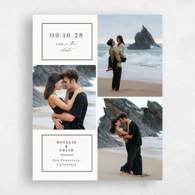 Beige Wedding Save the Date - Sarnai Multiphoto