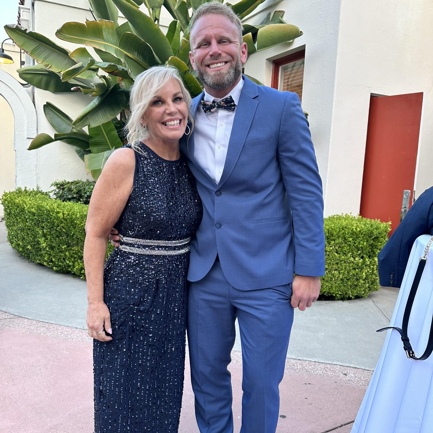 Blaine and Stephanie’s Wedding with his mom Melissa.