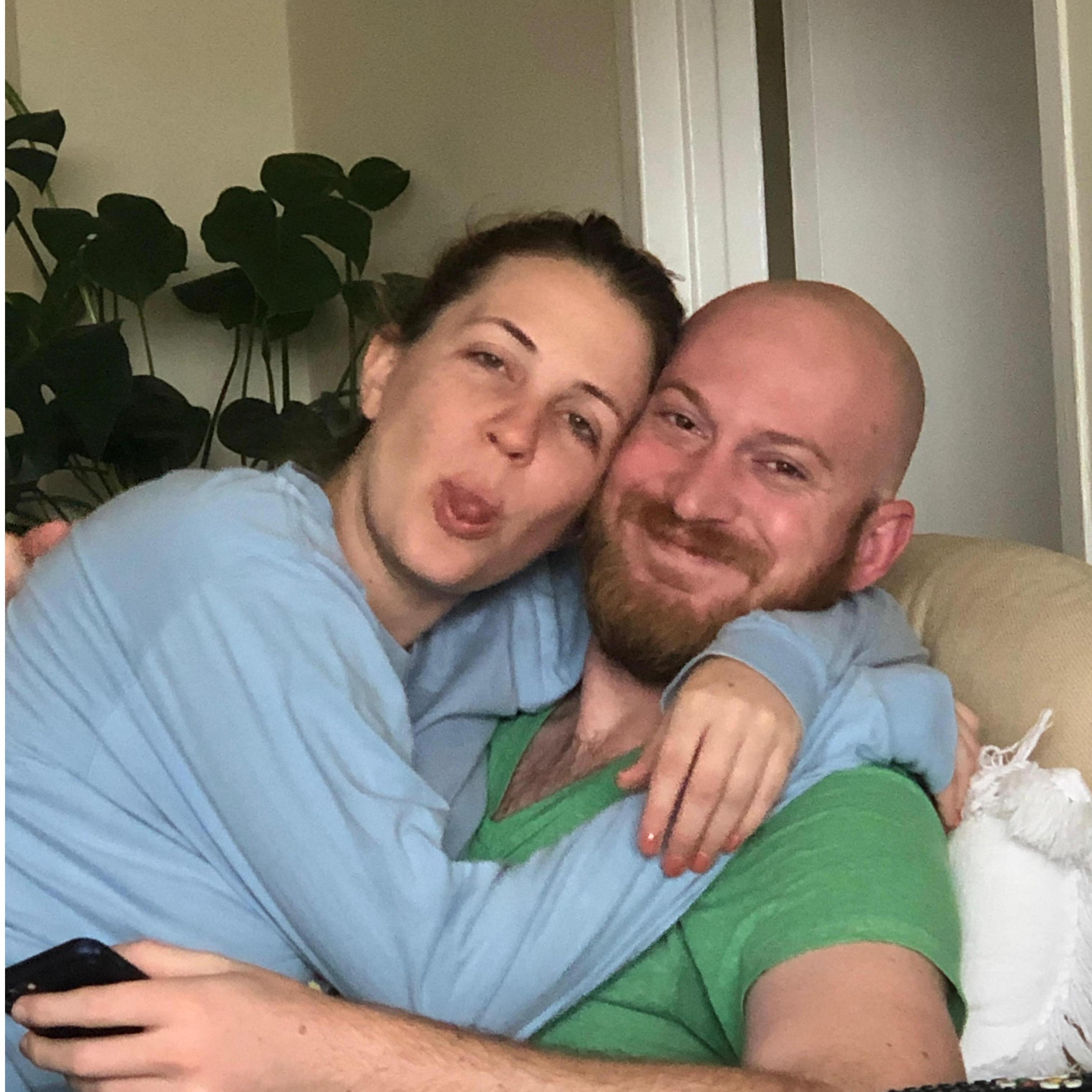 This was at our first apartment together!