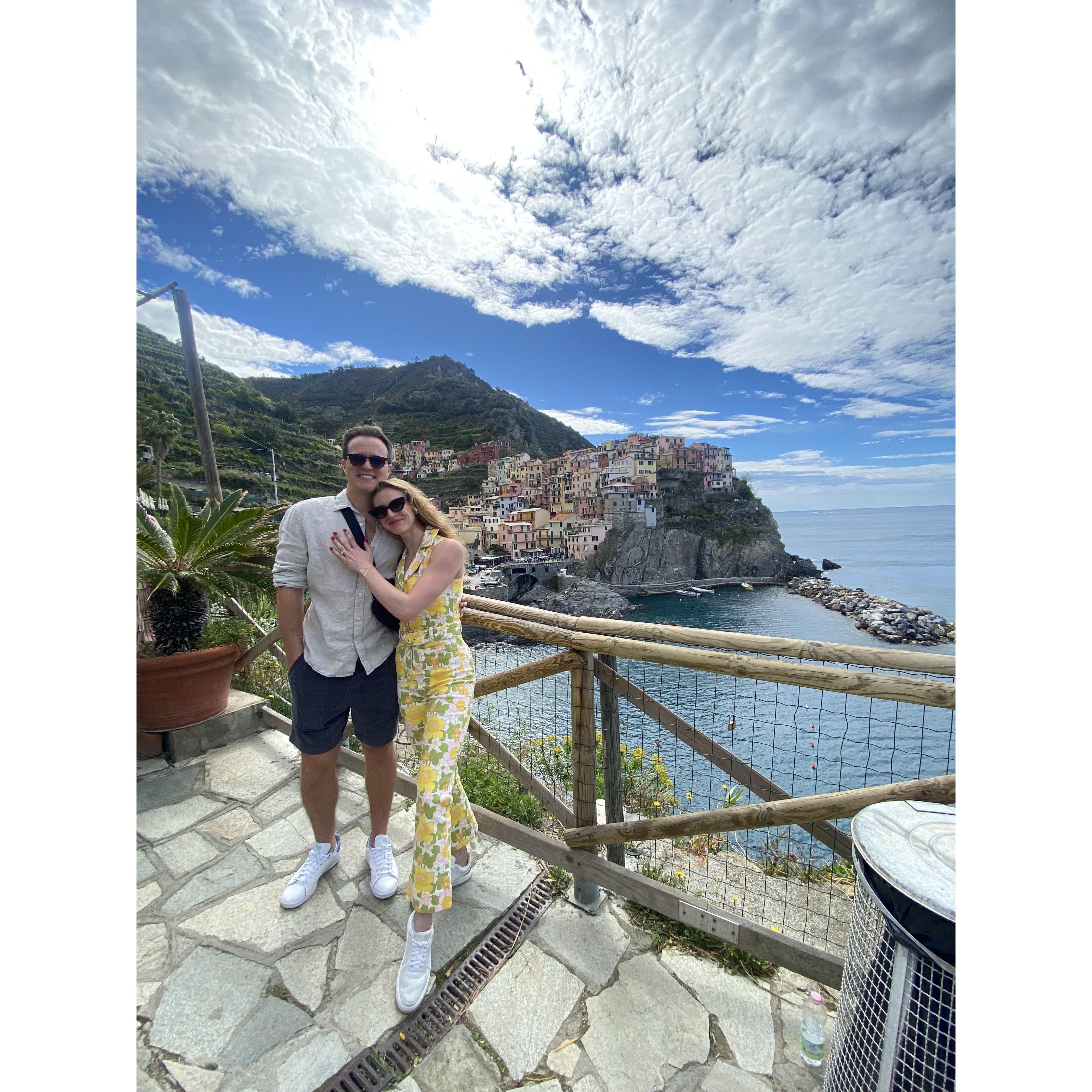 Cinque Terre - Just made pesto on the cliffside