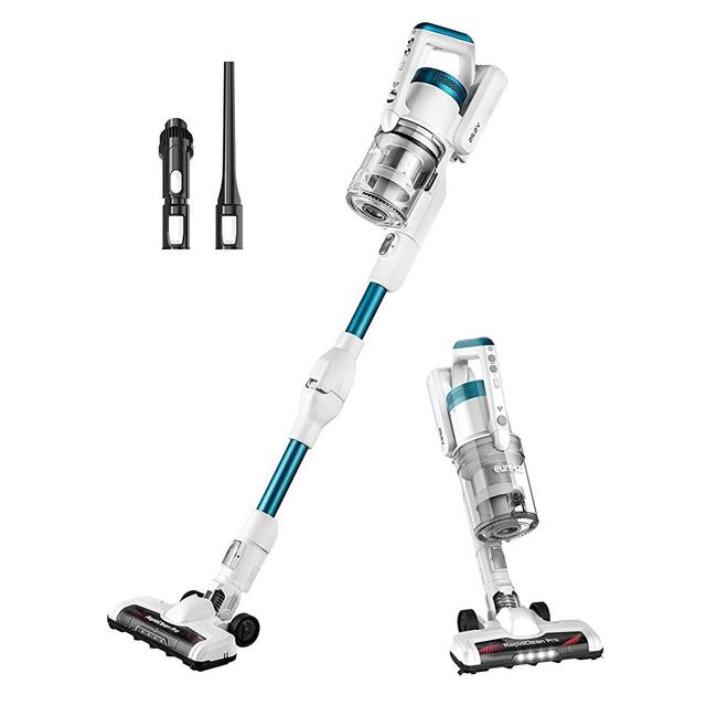 EUREKA RapidClean Pro Lightweight Cordless Vacuum Cleaner, High Efficiency Powerful Digital Motor LED Headlights, Convenient Stick and Handheld Vac, Flex