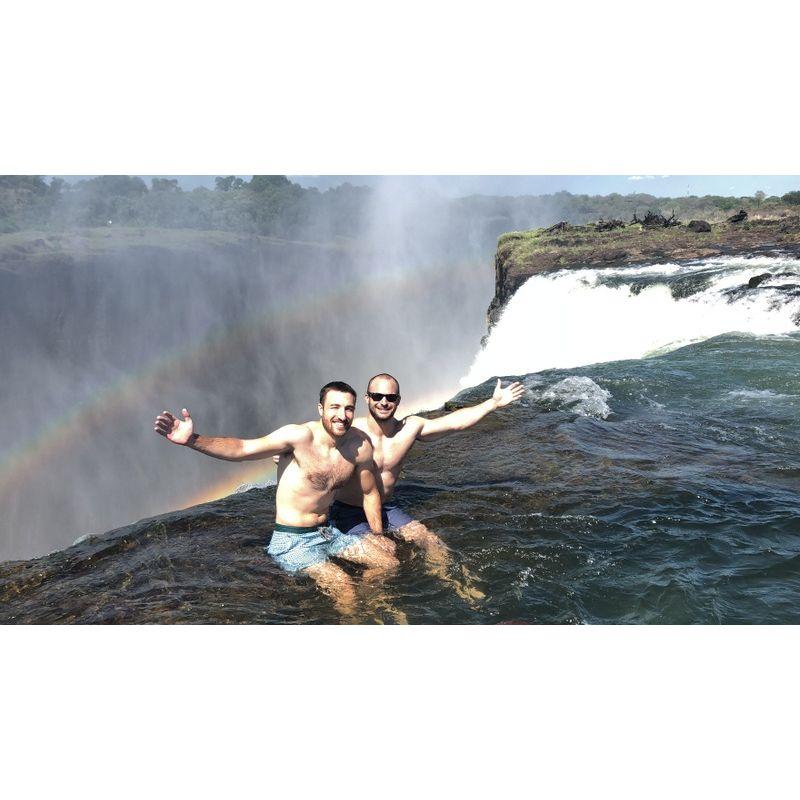 Devil's Pool , Zambia | Is a cliff. We're the idiots.