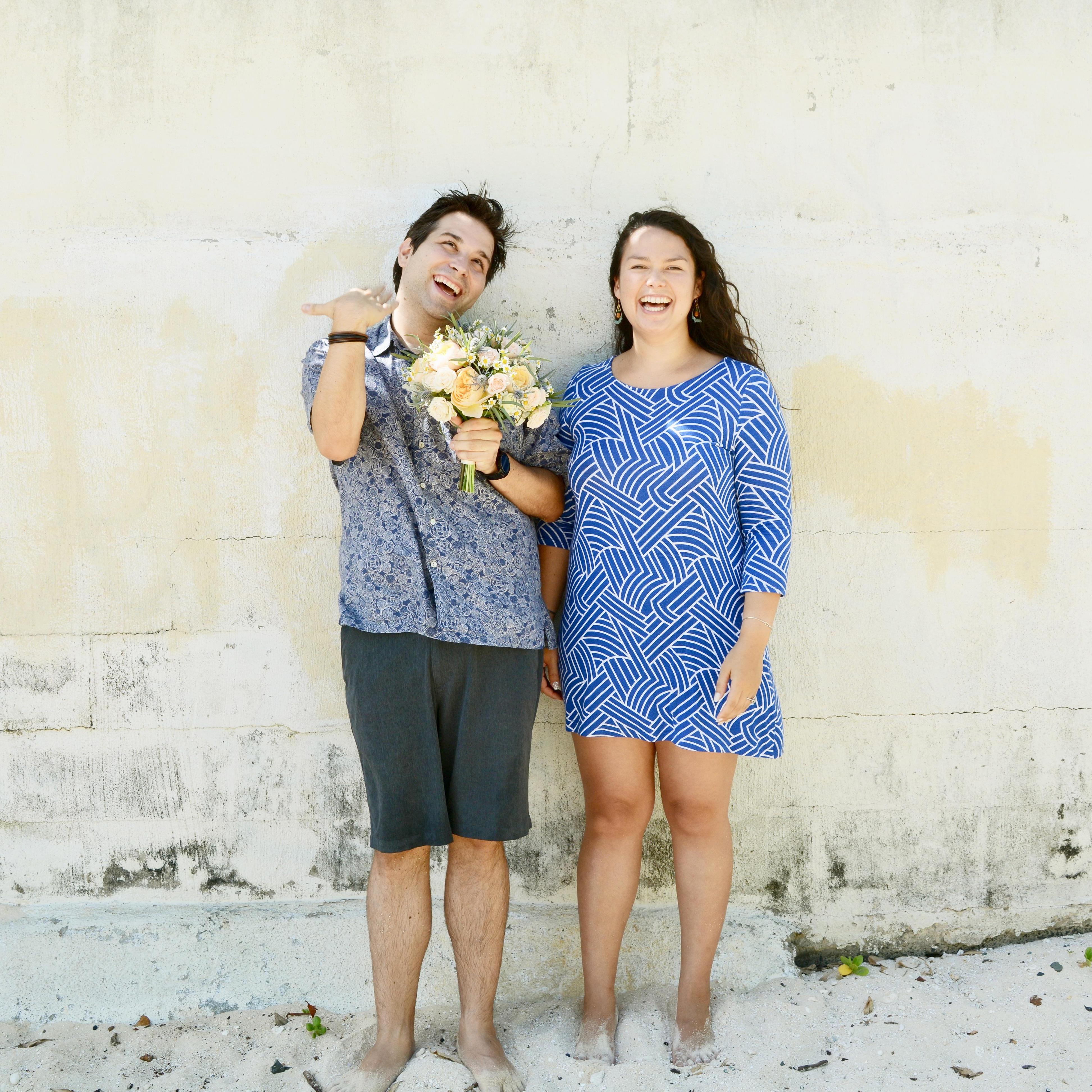 Carey's bridesmaid, Manako, took this picture of us for our engagement photos. This about sums up our relationship. This picture can also be seen on our save the dates.