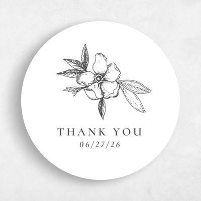Charcoal, Grey Wedding Sticker - Kianna