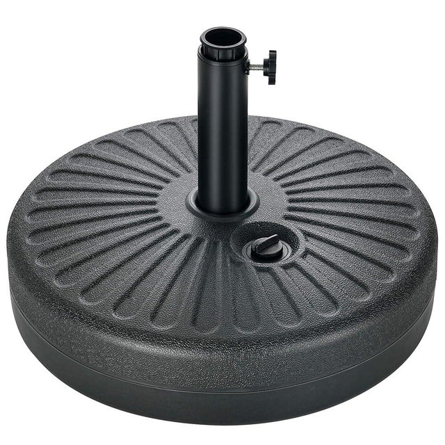 FLAME&SHADE Patio Umbrella Base Stand for Table Market Umbrella Pool, Beach(Black)