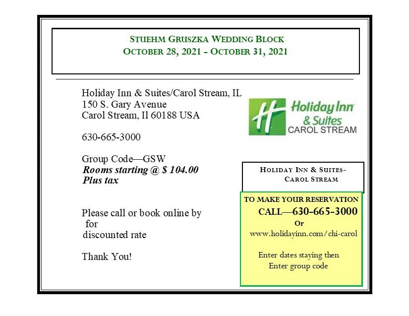 The Wedding Website of Sarah Stuehm and Luke Gruszka