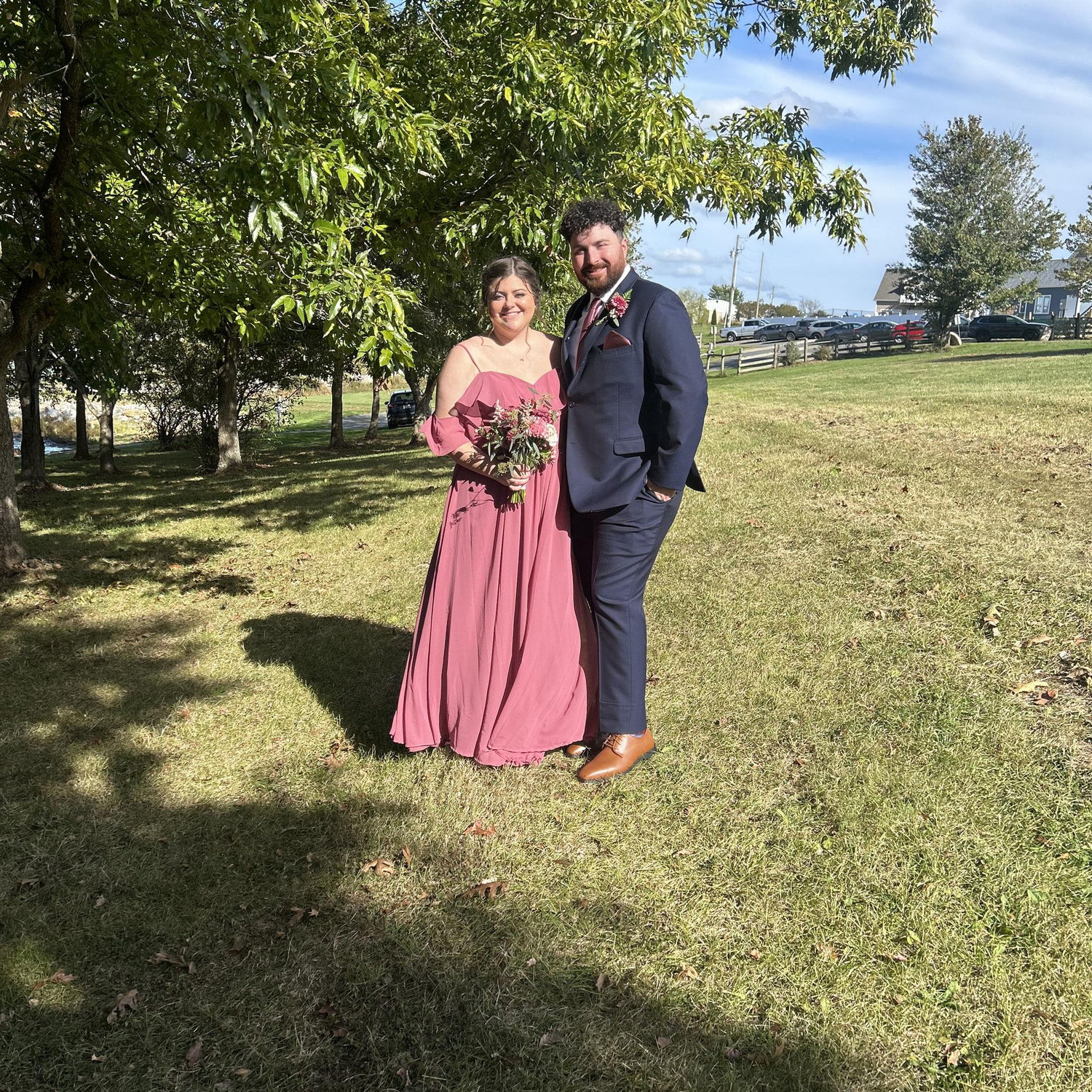 Cheers to the Halls! Both of whom are in our wedding party!