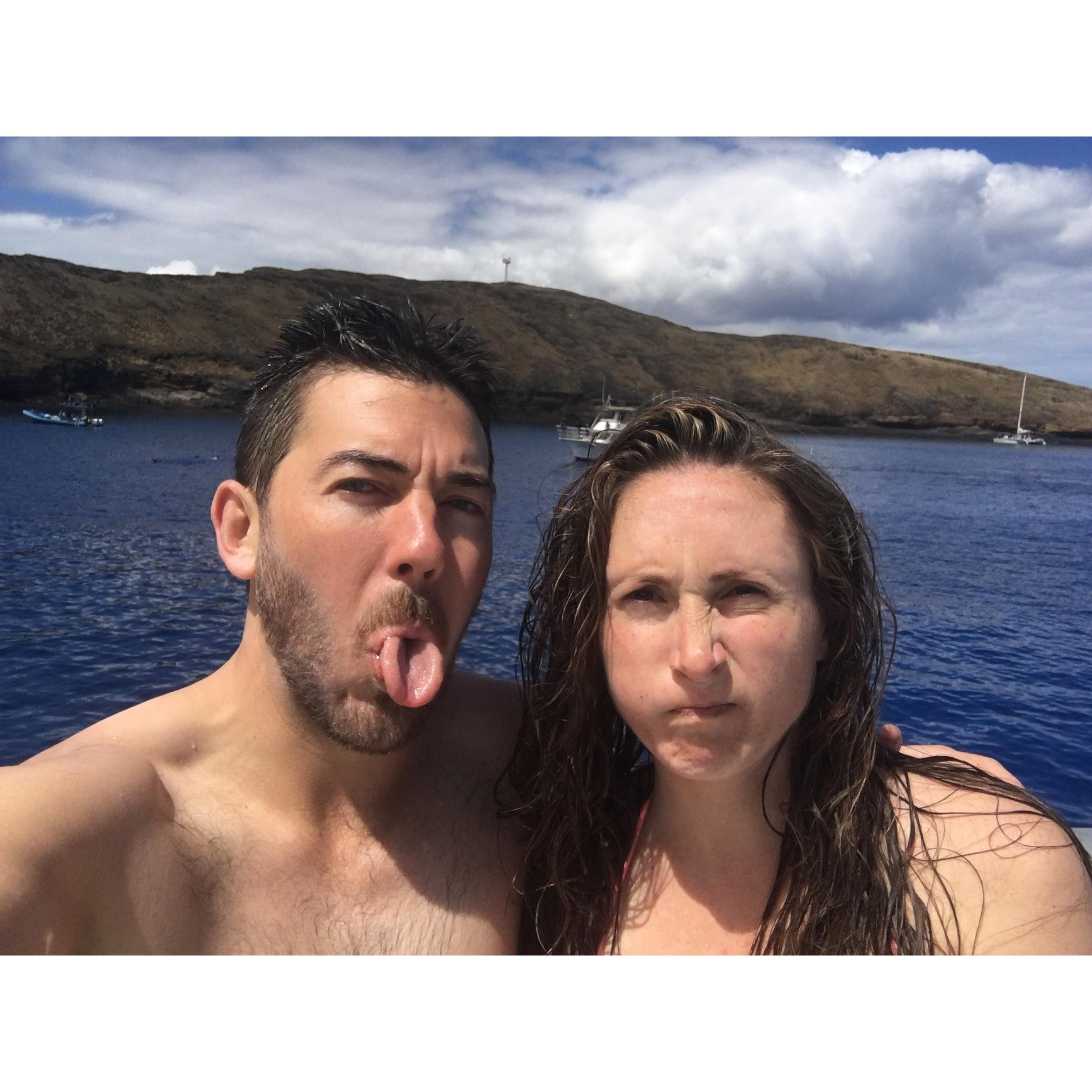 Snorkeling in the crater