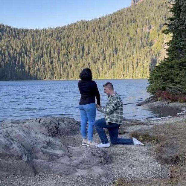 "Will you marry me?" ~ Mowich Lake, Washington - September 30th, 2023