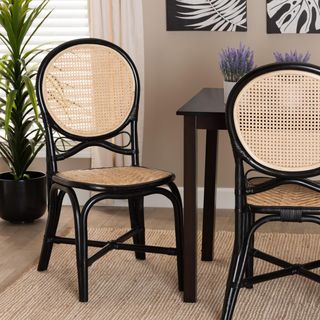 Ayana Mid-Century Modern Two-Tone Dining Chair