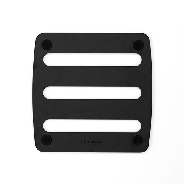 Epicurean Trivet, 7-Inch by 7-Inch, Slate/Black,010-07070203