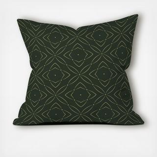 Vintage Emerald Pattern Throw Pillow
