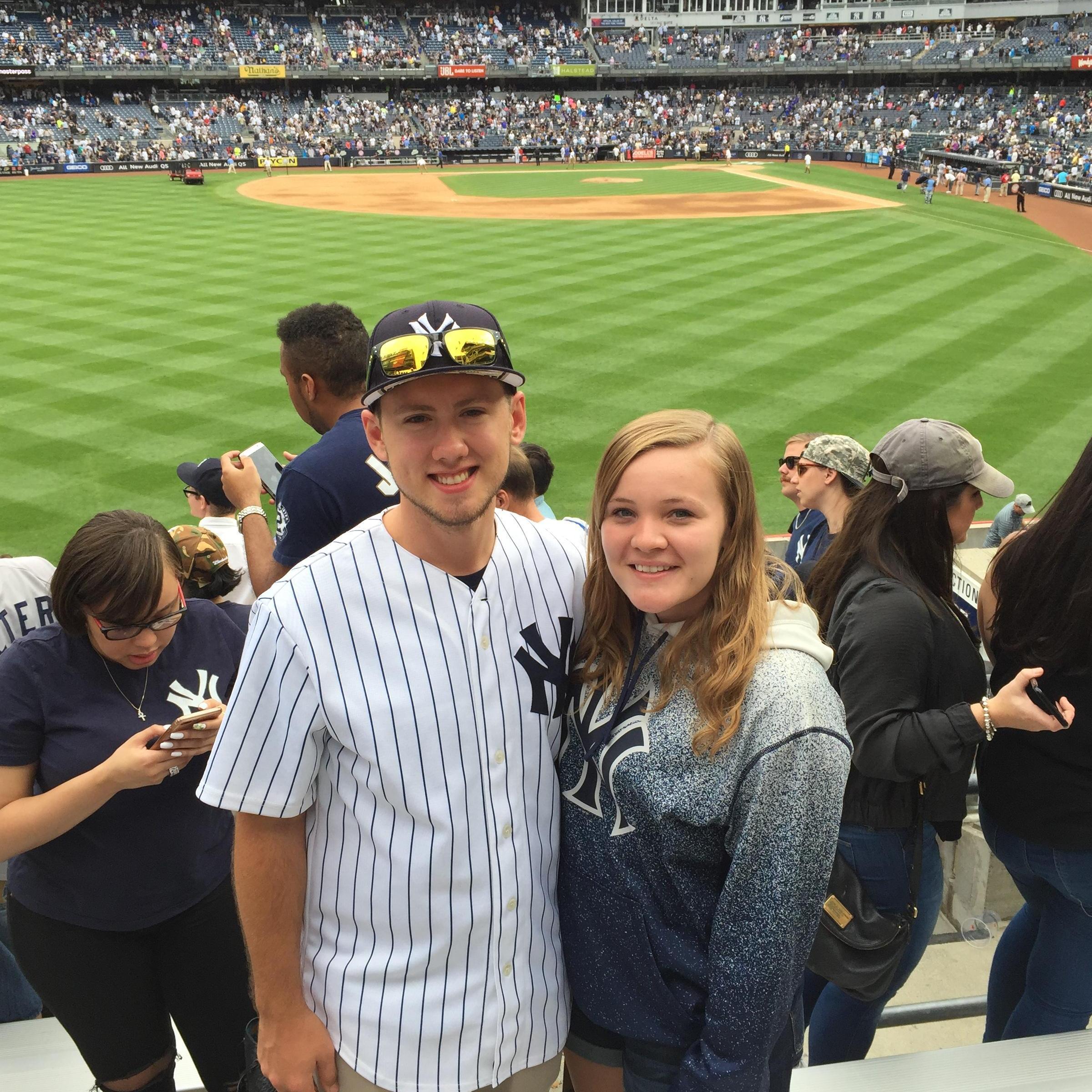 Even witnessed a walk off win at our first visit to Yankee Stadium together!