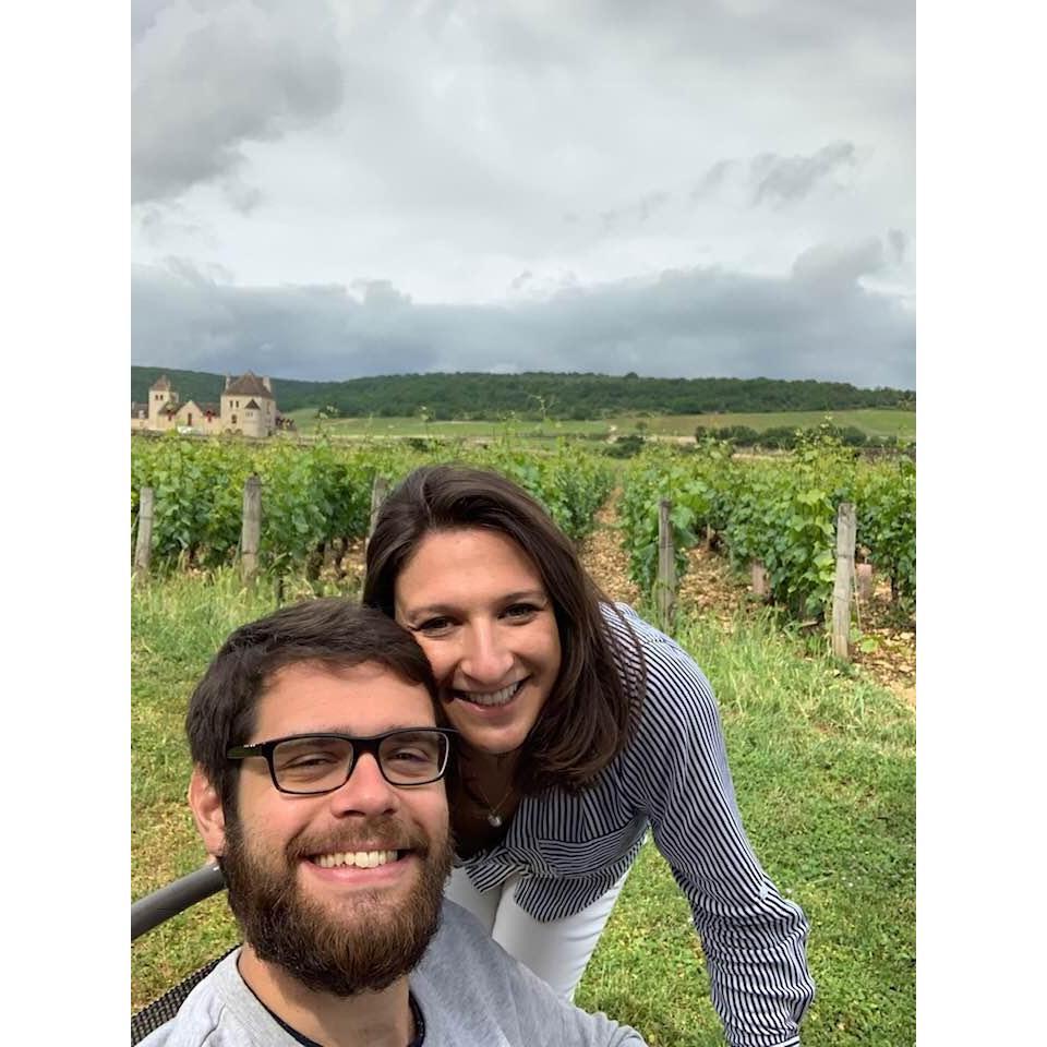 The first trip to the vineyards, 2019.
[Vougeot, Bourgone, France]