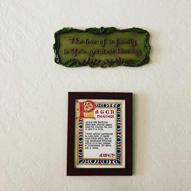 Pater Noster - Latin Calligraphy - Catholic Art - Prayer Print - Original “Manuscript” style Illuminated Calligraphy
