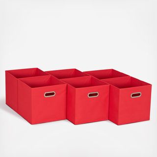 Fabric Storage Cube Bin, Set of 6
