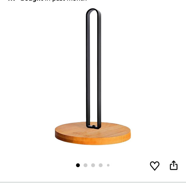 TONLEA Wooden Paper Towel Holder Countertop, Kitchen-Towel-Holder FreeStanding with Non-Slip Base for Bathroom