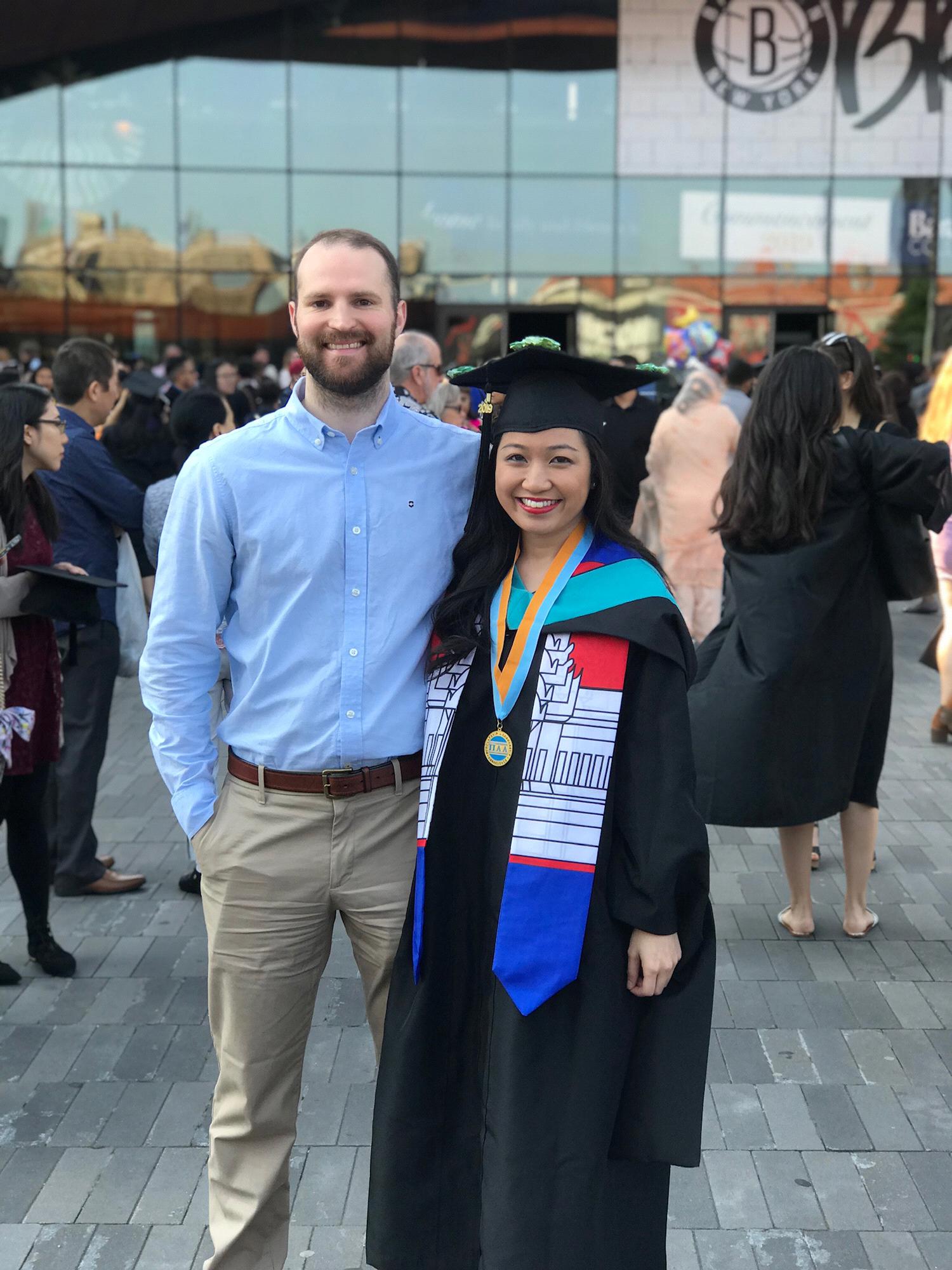 It was a tough 2 years for us, with Amy going to work and school full time, and with Justin commuting to and from Stamford, but with his support and encouragement, she finished school!