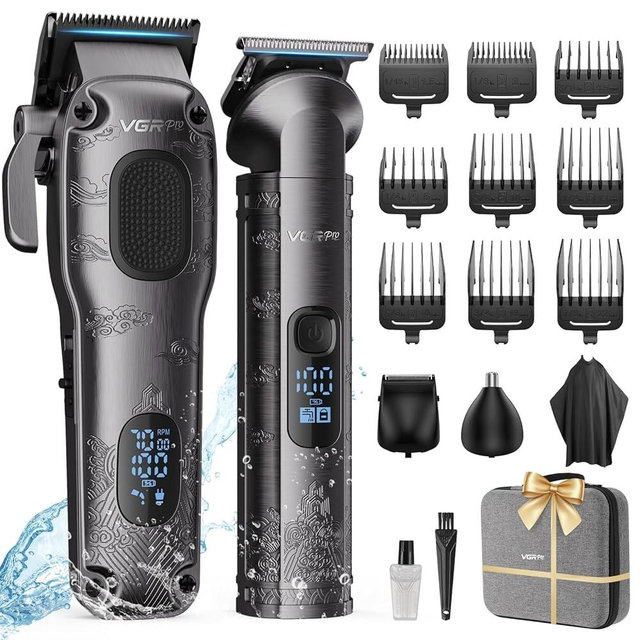 Hair Clippers for Men Professional, Cordless Hair Clippers for Hair Cutting, Mens Clippers and Trimmers Set, Electric Hair Trimmer for Men with Package Box