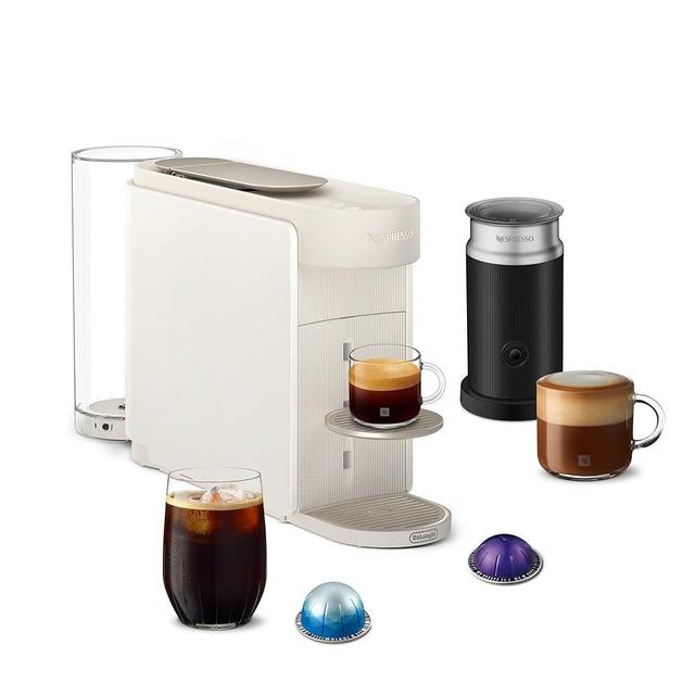 Nespresso Vertuo Up Coffee and Espresso Maker by DeLonghi, White with Aeroccino Milk Frother