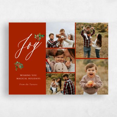 Dark Red Holiday Card - Harbin
