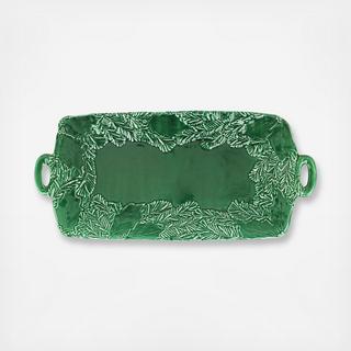 Lastra Holiday Figural Handled Rectangular Platter