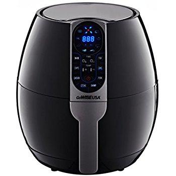 GoWISE USA GW22638 8-in-1 2.0 Electric Air Fryer with Digital Programmable Cooking Settings, 3.7 quart, Black