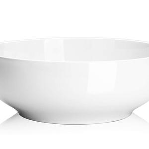 Sihai - DOWAN (2 Packs) 2-1/2 Quart Porcelain Serving Bowls - Salad/Pasta Bowl Set, White, Stackable