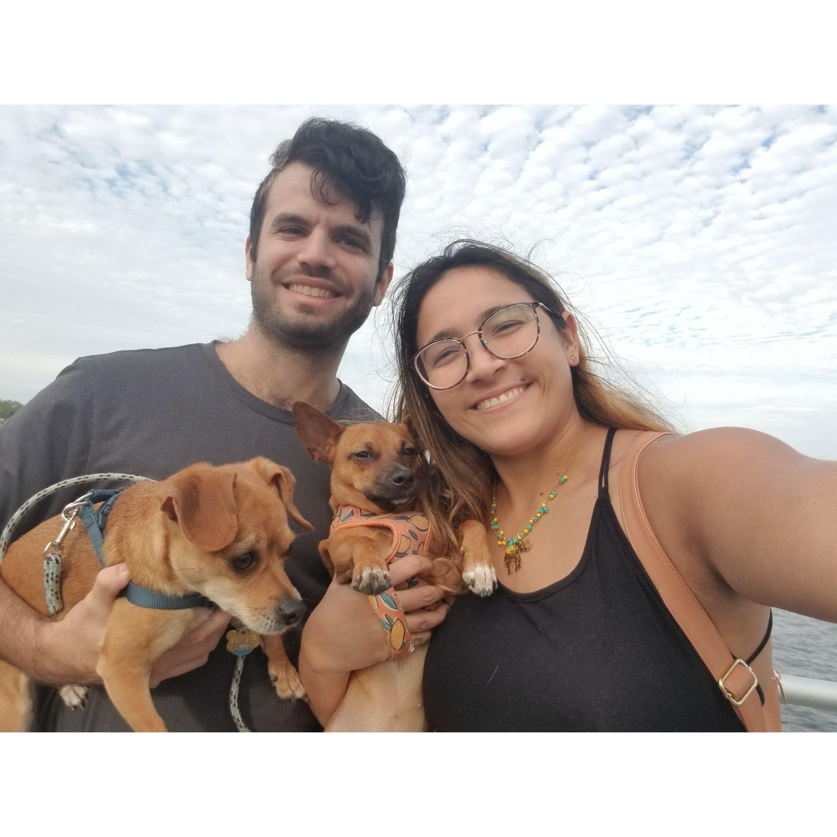 When Edu met Belle for the first time after Steph adopted her.