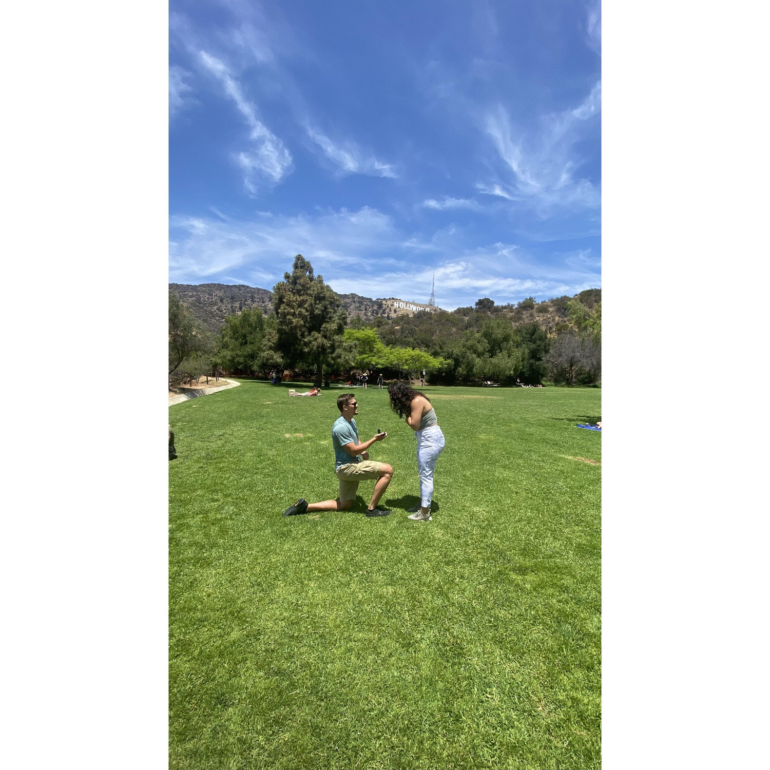 June 2021- proposal at the Hollywood sign