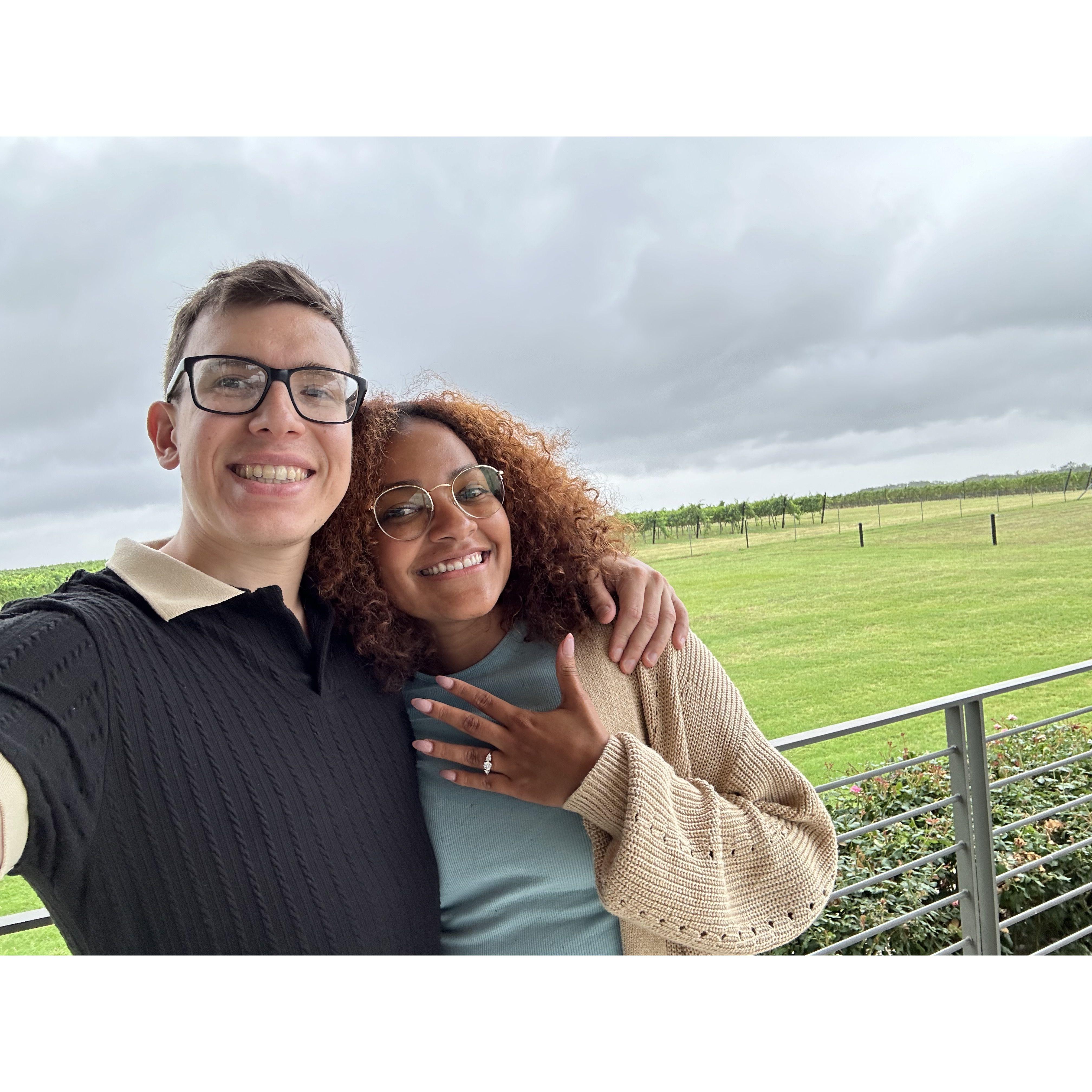 Proposal at Heathes Winery