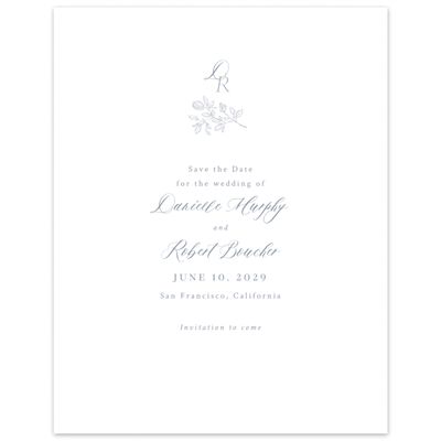 Grey Greenery Wedding Digital Save the Date - Lisette Classic
