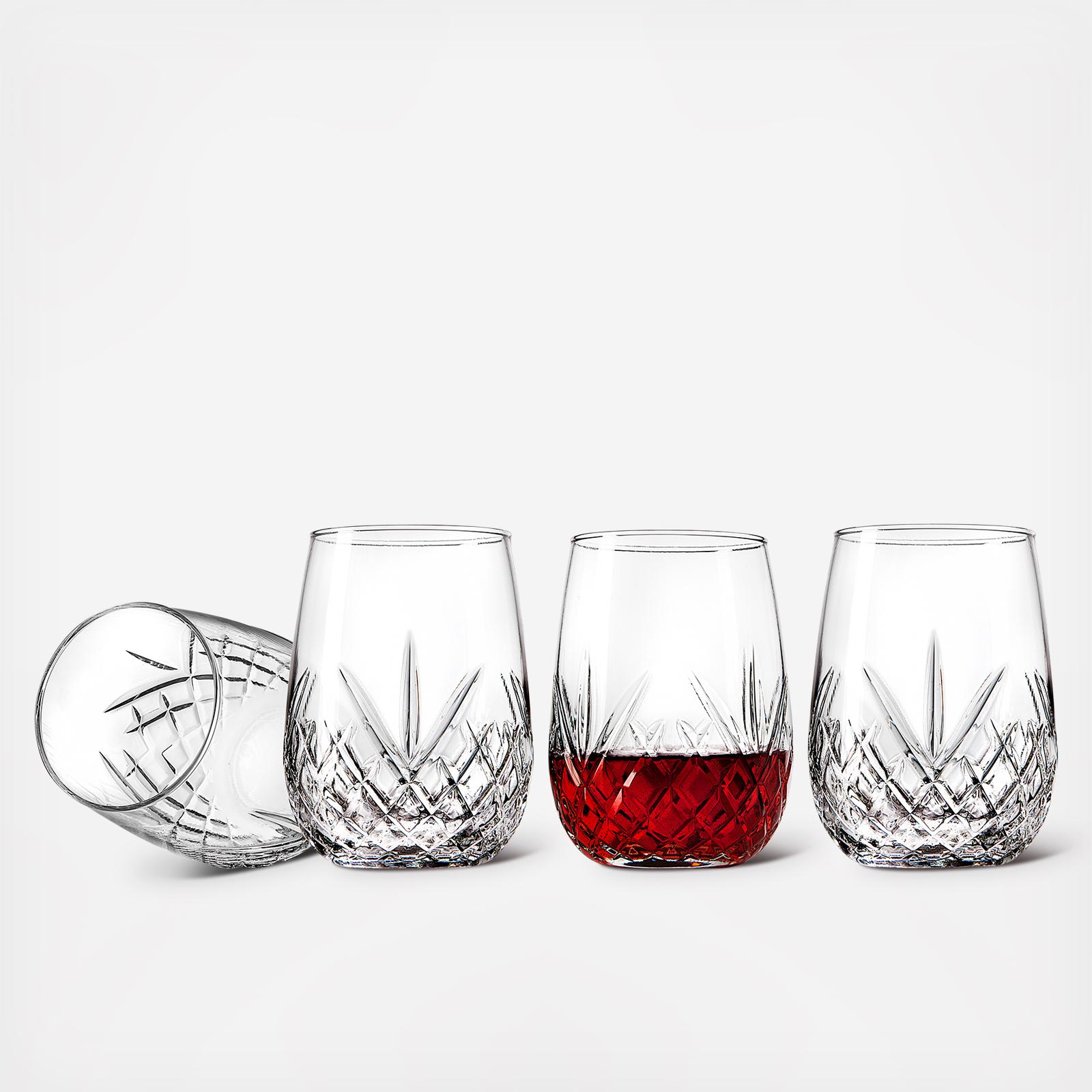 Godinger, Lumina Non-leaded Crystal Wine Glass, Set of 4 - Zola